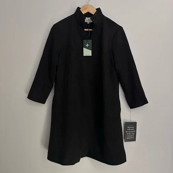 Tuckernuck Elegant Black Clifton Long Sleeve Suede Dress - Picture 4 of 7